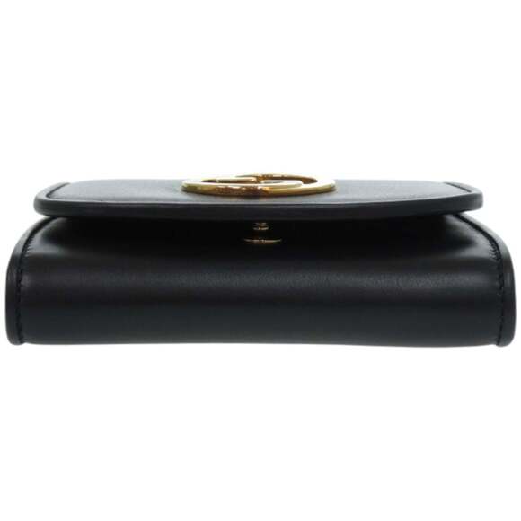 Like new Gucci Blondie Chain Wallet 725219 in black leather, bifold wallet, 1206